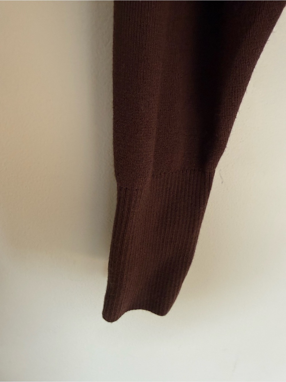 LOFT Ribtrim Waist Cardigan Medium Brown - Picture 8 of 14